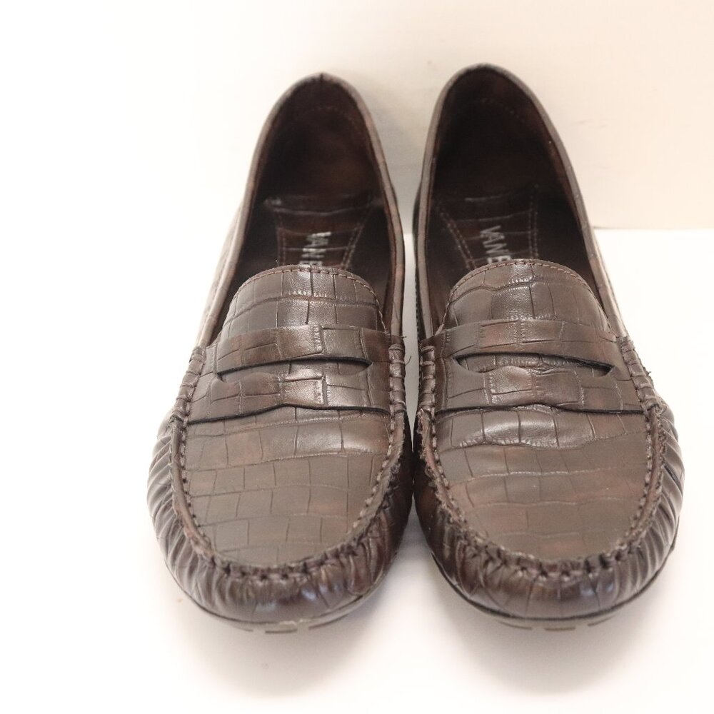 Vaneli Women's Alika‎ Braun Penny Loafers Size 9N Brown Leather ALB-602